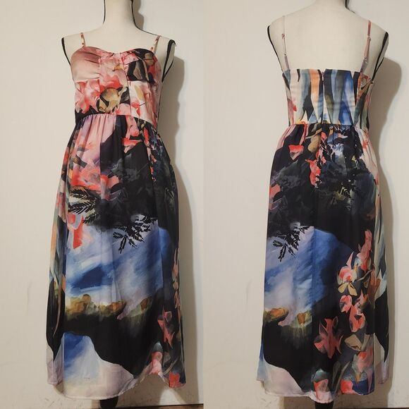 Anthropologie Dresses & Skirts - Corey Lynn Calter Anthropologie Daybreak Watercolor Midi sun Dress sz 4